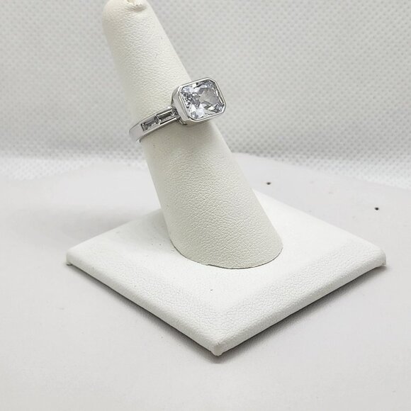 Jewelry - Brand New Sterling Silver 925 Rectangle Gemstone Ring